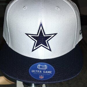 Dallas Cowboys ULTRA GAME Hat Adjustable Snapback NFL WHITE AND NAVY